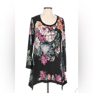 Floral Black Tunic